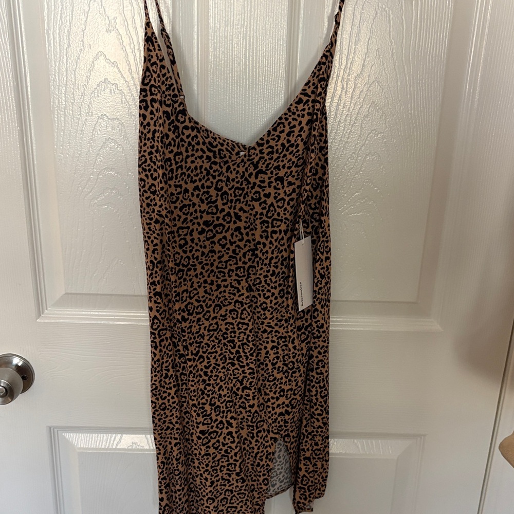 Reformation Brown Leopard Mini Dress